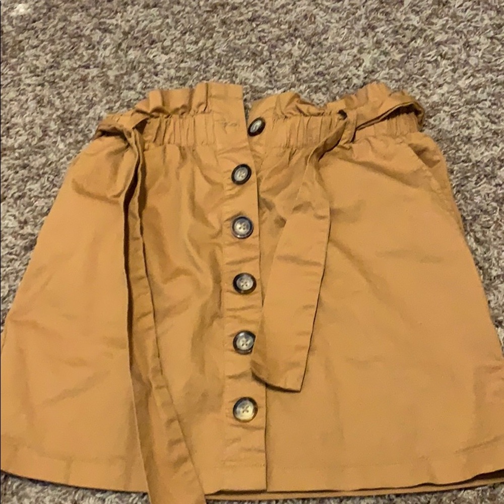 Tan, orange fall colored skirt